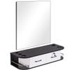 BarberPub Locking Wall Mount Styling Barber Station with Mirror Beauty Spa Salon Furniture,6154-5012-mirror (Black&White) view 1