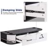 BarberPub Locking Wall Mount Styling Barber Station with Mirror Beauty Spa Salon Furniture,6154-5012-mirror (Black&White) view 3