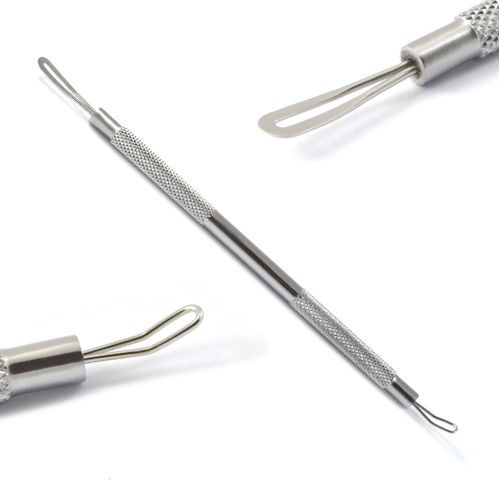 Comedone Extractors Blackhead Removal Tools Acne Pimple Blemish Popper Zit Remover Whitehead Manicure Pedicure (Type-7 Blackhead Remover)