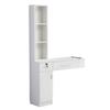 BarberPub Wall Mount Hair Styling Salon Station Without Mirror Beauty Salon Spa Equipment Set with 3 Hair Dryer Holders 3036-1-2 (White) view 1