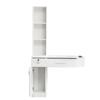 BarberPub Wall Mount Hair Styling Salon Station Without Mirror Beauty Salon Spa Equipment Set with 3 Hair Dryer Holders 3036-1-2 (White) view 3