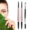 2 Pack Eyebrow Pencil, Waterproof Eyebrow Makeup with Dual Ends, Professional Brow Enhancing Kit with Eyebrow Brush (Dark Brown #1) view 1
