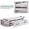 BarberPub Locking Wall Mount Styling Barber Station with Mirror Beauty Spa Salon Furniture,6154-5012-mirror (White) view 3