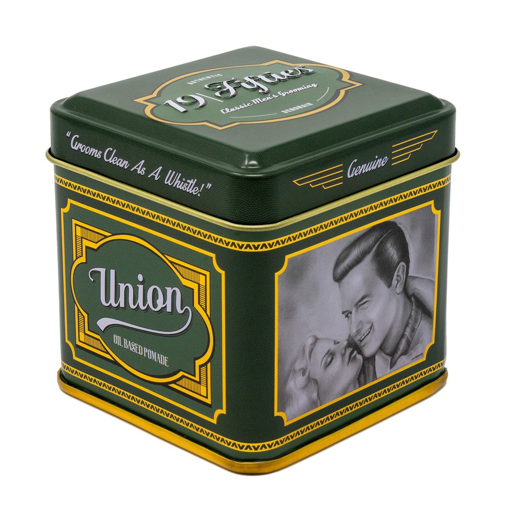 19Fifties Oil Based Pomade For Men - 4oz Beautifully Crafted Tin | Slick N Shiny, All Day Pliable Hold - Ideal For Pomps, Side Parts & Teddy Boy Styles Like D.As & Jelly Rolls