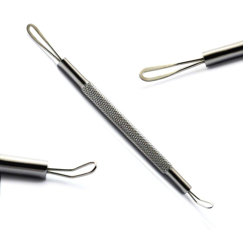 Comedone Extractors Blackhead Removal Tools Acne Pimple Blemish Popper Zit Remover Whitehead Manicure Pedicure (BC-01 Comedone Extractor)