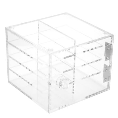 Semme Eyelash Storage Case, 8 Compartment False Eyelashes Eyelash Extension Carrying Box Clear Acrylic Cosmetic Makeup Organizer for Professional Salon Use for Lashes Grafting