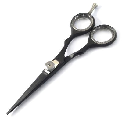 Range of professional Barber Hair Cutting Scissors Hairdressing Shears Styling Mustache Beard Haircut 4.5'', 5.0'', 5.5'', 6.0'' (4.5'', Black)