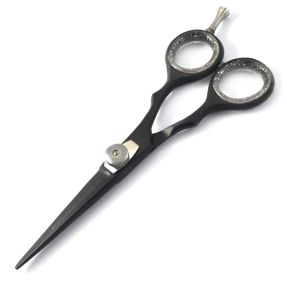 Range of professional Barber Hair Cutting Scissors Hairdressing Shears Styling Mustache Beard Haircut 4.5'', 5.0'', 5.5'', 6.0'' (4.5'', Black)
