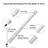 10pcs Disposable Microblading Manual Pen With Needle and Cap Permanent Makeup 20 U Blades 0.16MM,disposable blister package view 2