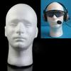 ExhilaraZ Men Mannequin Styrofoam Foam Manikin Head Model Wig Glasses Hat Display Stand White view 1
