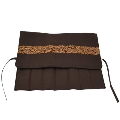 Brown with Copper Band Straight Edge Razor Storage