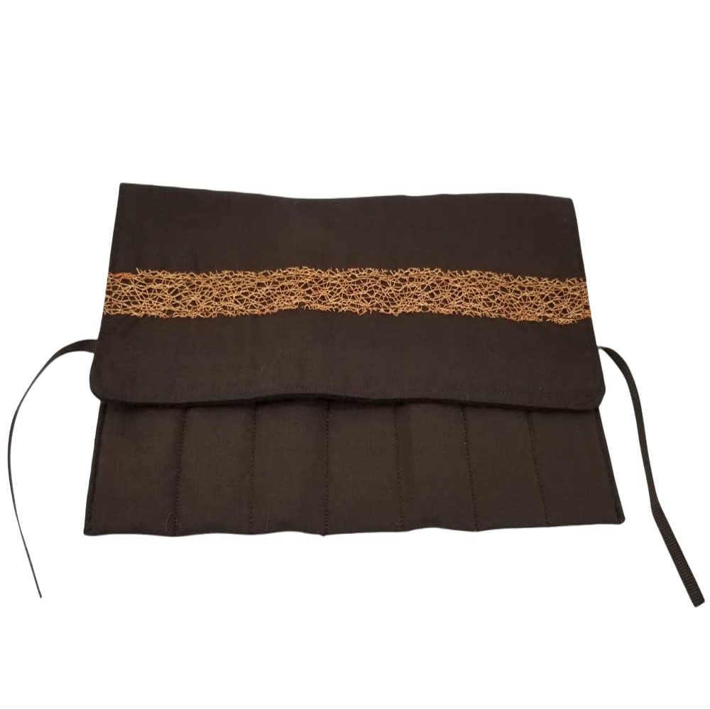 Brown with Copper Band Straight Edge Razor Storage