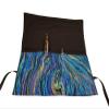 Blue and Purple with Gold Waves Straight Edge Razor Storage view 1