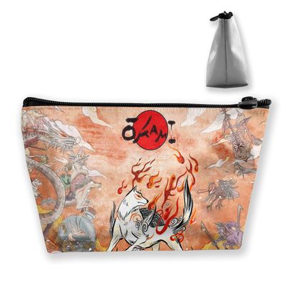 Bretang Okami Receive Bag Cosmetic Bag with Zipper Single Layer Storage Bag for Travel