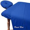 600 Thread Count 100% Egyptian Cotton 3-Piece Massage Table Spa Sheet Set (Royal Blue view 2
