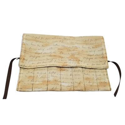 Ivory and Scroll Script Straight Edge Razor Storage