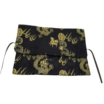 Black and Gold Brocade Straight Edge Razor Storage