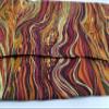 Red and Orange with Gold Waves Brocade Straight Edge Razor Storage view 2