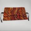 Red and Orange with Gold Waves Brocade Straight Edge Razor Storage view 3