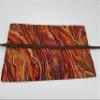 Red and Orange with Gold Waves Brocade Straight Edge Razor Storage view 4