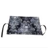 Black Grey and White Skulls Damask Straight Edge Razor Storage view 1