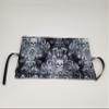 Black Grey and White Skulls Damask Straight Edge Razor Storage view 2