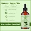 8oz Cucumber Seed Oil, 100% Pure and Natural, Cold-pressed, Unrefined, Moisturizer for Skin and Hair - Includes Pump & Flip Cap view 3
