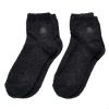 Earth Therapeutics Aloe Vera Socks  Infused with Natural Aloe Vera & Vitamin E  Helps Dry Feet, Cracked Heels, Calluses, Dead Skin - Use with Your Favorite Lotions - Black/Black (2 Pairs) view 2