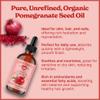 8oz Pomegranate Seed Oil, 100% Pure and Natural, Organic and Rich in Antioxidants for Supple, Soft Skin and Hair - Includes Pump & Flip Cap view 2