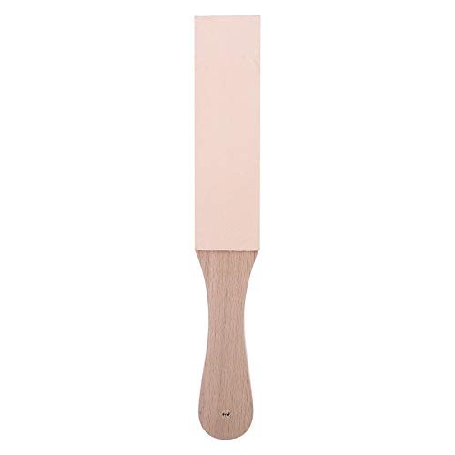 DIY Leather Strops Kit with Wooden Handle Leather Strop Double Sided Leather Paddle Strop for Leather Knife Sharpening Polishing Leather Strop