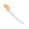 Bass Brushes | Esthetician Grade Bath & Body Brush | 100% Natural Bristle FIRM | High Polish Acrylic Handle | Square Style | Crystal Clear Finish | Model 79T - CLC view 1