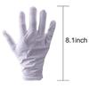 Amiiqi 24 Pairs/48 Peces Medium Size White Cotton Gloves Cotton Cosmetic Moisturizing Therapeutic Washable Gloves for Cosmetic Moisturizing and Coin Inspection (24 Pairs) view 4