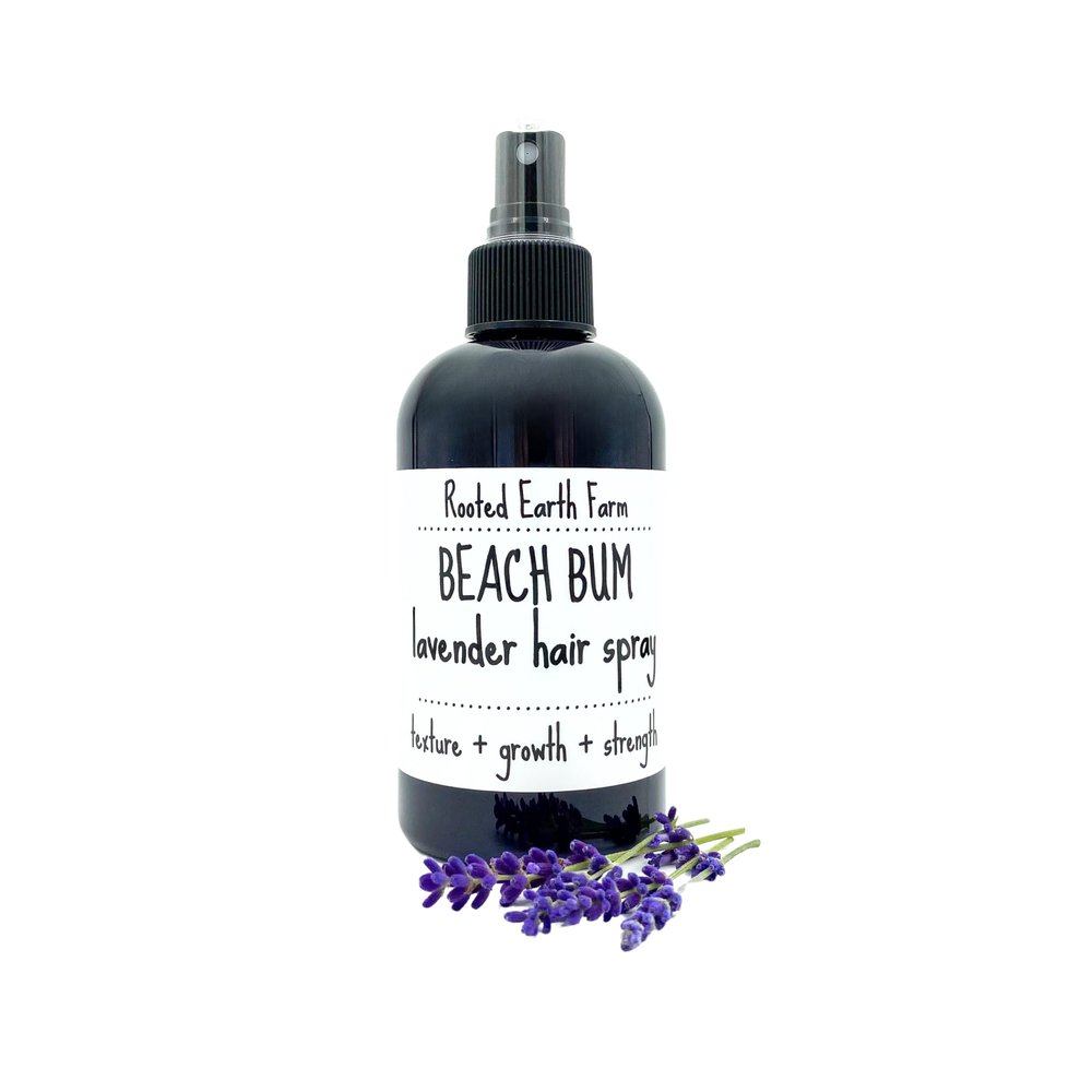 Rooted Earth Farm Texturizing Spray for Hair - 8 fl oz - Lavender Beach Bum Spray - Sea Salt Mist