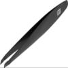 ZWILLING Tweezer (slanted tip, removal of eyebrow hair and splinters, extended handle width, hypoallergenic), Premium, Black, 4 inch view 4