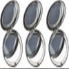 Stephanie Imports Set of 3 Slim Heart-Shaped Double Sided Magnifying Compact Mirrors (Black with Rhinestone Heart, Small) view 2