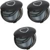 Stephanie Imports Set of 3 Slim Heart-Shaped Double Sided Magnifying Compact Mirrors (Black with Rhinestone Heart, Small) view 3