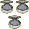 Stephanie Imports Set of 3 Slim Heart-Shaped Double Sided Magnifying Compact Mirrors (Gold with Rhinestone Heart, Small) view 3