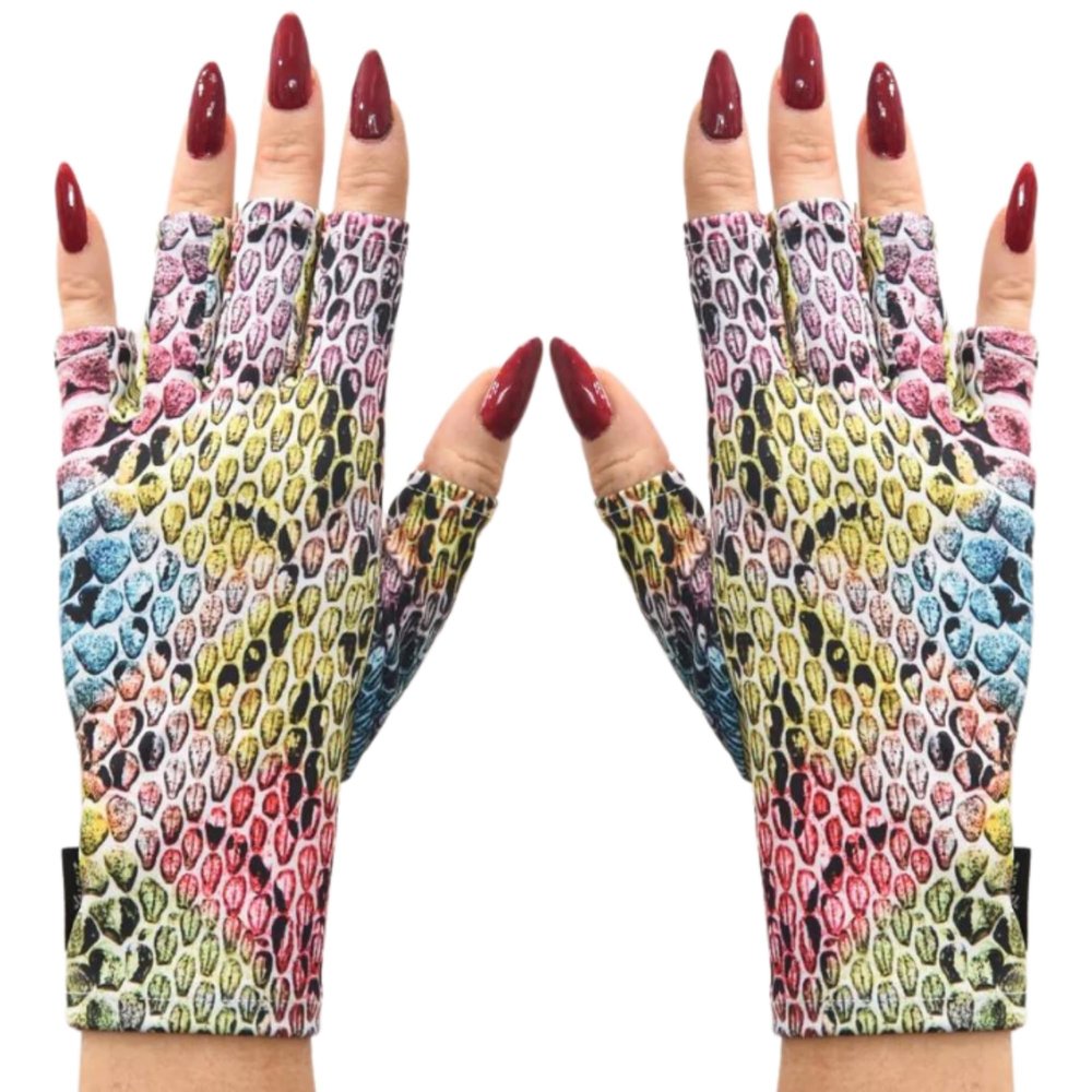 ManiGlovz - The ORIGINAL UPF 50+ UV Light Protective Nail Gloves | Gel Manicure and Anti UV Fingerless Gloves for Women | Can be Used as Sun Protection Gloves for Driving | Upscale