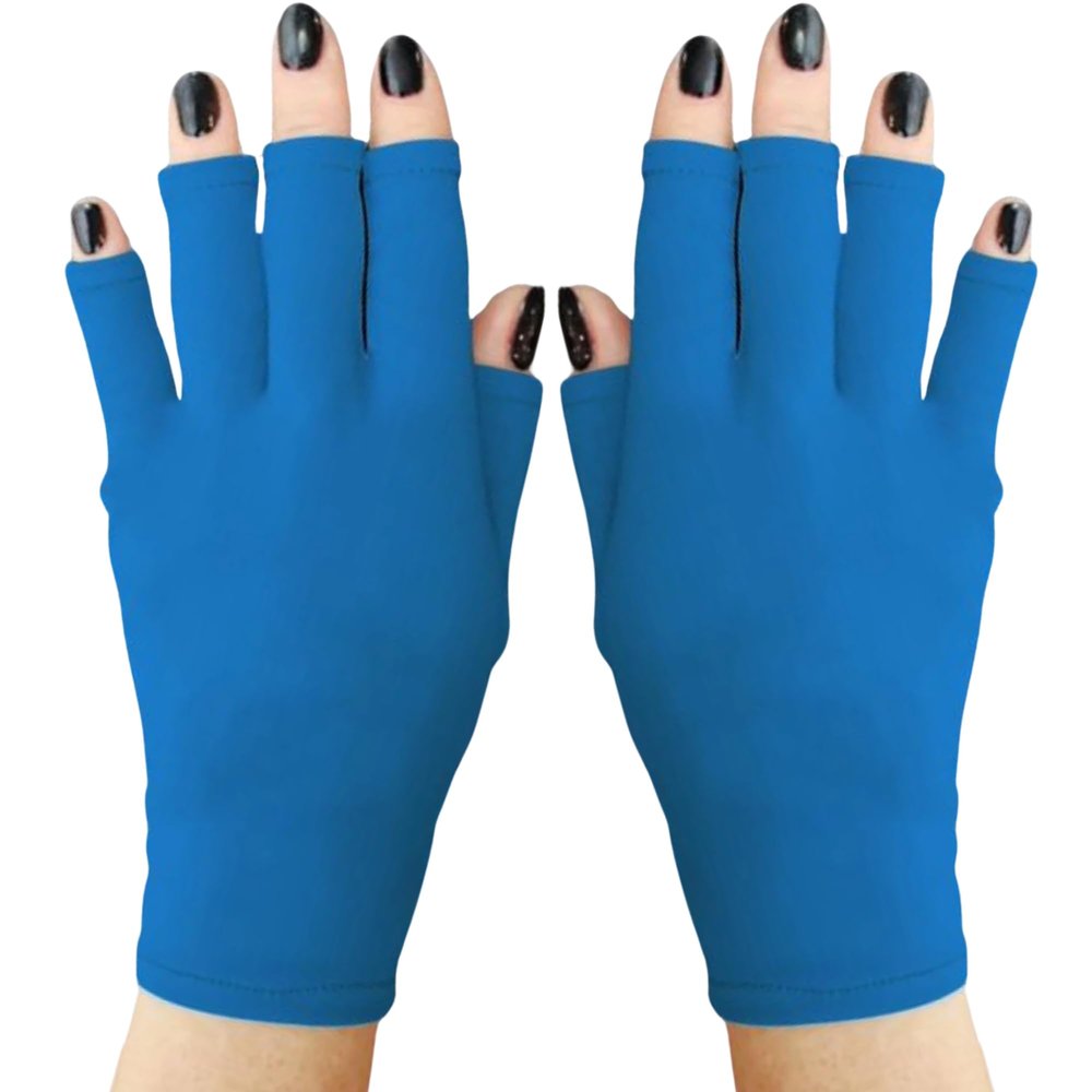ManiGlovz -The Original Dermatologist Recommended UPF 50+ UV Protective Manicure and Sunblock Fingerless Gloves, Sun Protection, Driving and Gel Manicure Gloves in Dreamin' of Turks