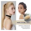 2PCS Women Lady Girls Soft Sponge Foam Hair Base Inserts Bump Up Pads Stick Bun Maker Hair Styling Clip Comb Braid Tool Styling Accessories Brown view 3