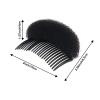 2PCS Women Lady Girls Soft Sponge Foam Hair Base Inserts Bump Up Hair Pads Stick Bun Maker Hair Styling Clip Hair Comb Braid Tool Hair Styling Accessories Black view 2
