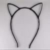 Black Ribbon Wrapped Cat Kitten Ears Headband Hair Band Accessory Kawaii Cosplay Headbands for Women view 3
