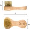 ana wiz Wooden Facial Brush with Soft Natural Boar Bristles & Lotus Wood Handle view 3