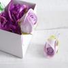 1 pc Bridal Floral Hairpin with Purple Rose Wedding Headpiece for Bride Flower Hair Pin view 4