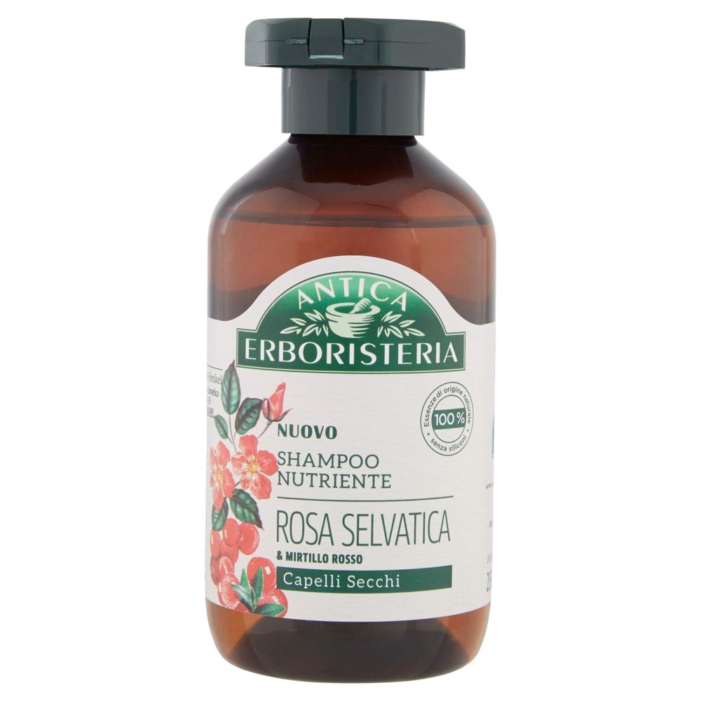 Antica Erboristeria "Rosa Selvatica Wild Rose and Cranberry Shampoo 8.45fl..oz (250ml) Package