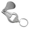 3 In 1 Nail Clipper Cutter File Bottle Opener Key Ring Portable Travel Manicure Tools Carbon Steel view 1