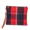 StylesILove Women Stylish Makeup Clutch Pouch Cosmetic Bag Coin Purse Card Holder Multi-use Case - Sold per 1 Piece (3-Piece Set, Tartan Red) view 2