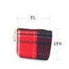 StylesILove Women Stylish Makeup Clutch Pouch Cosmetic Bag Coin Purse Card Holder Multi-use Case - Sold per 1 Piece (3-Piece Set, Tartan Red) view 4