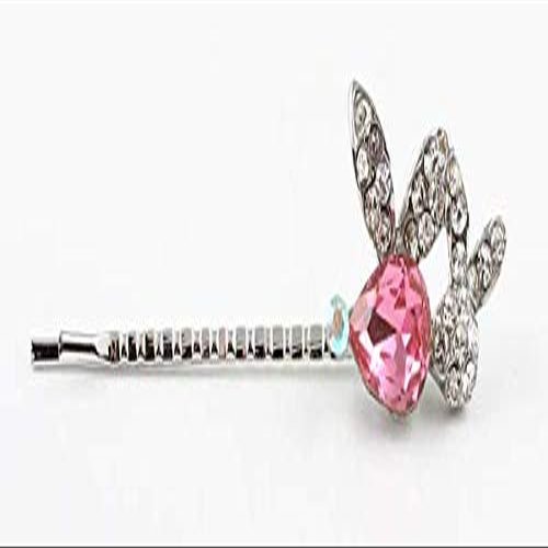 Crystal Rabbit Hair Pin/Bobbi Pin (Pink)