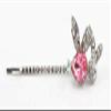 Crystal Rabbit Hair Pin/Bobbi Pin (Pink) view 1